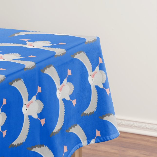 Toalha De Mesa Imagem de desenho animado de aves voadoras de alba (Posição Original)