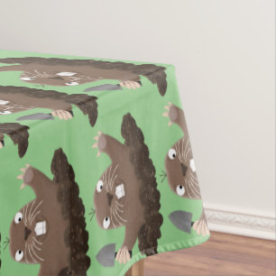 Toalha De Mesa Imagem de desenho animado de bolso engraçado