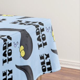 Toalha De Mesa Imagem de desenho animado de girino divertido