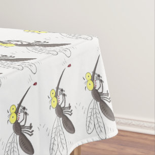 Toalha De Mesa Imagem de desenho animado de insetos mosquitos eng