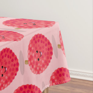 Toalha De Mesa Imagem de desenho animado de liso rosa-claro