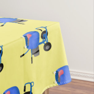 Toalha De Mesa Imagem de desenho animado de misturador azul engra