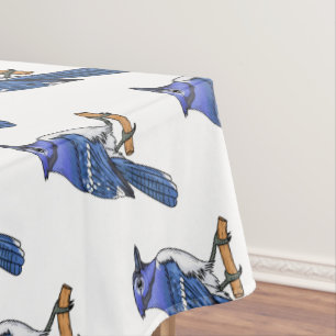 Toalha De Mesa Imagem de desenho animado de pássaro azul