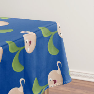 Toalha De Mesa Imagem de desenho animado de sementes felizes e bo