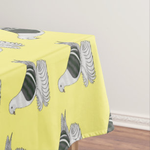 Toalha De Mesa Imagem de desenho animado do pombo-escudo-saxão