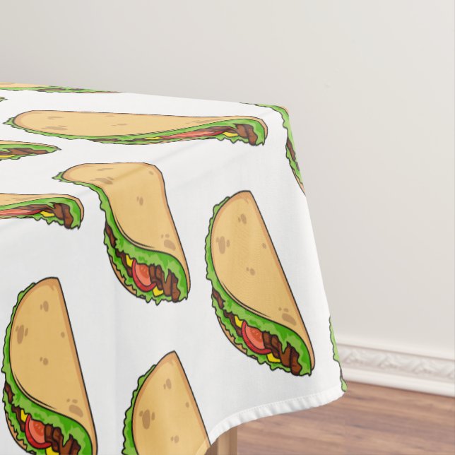 Toalha De Mesa Imagem de desenho animado do Taco (Posição Original)