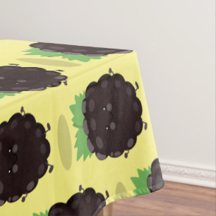 Toalha De Mesa Imagem de desenho animado roxo de amora doce e fel