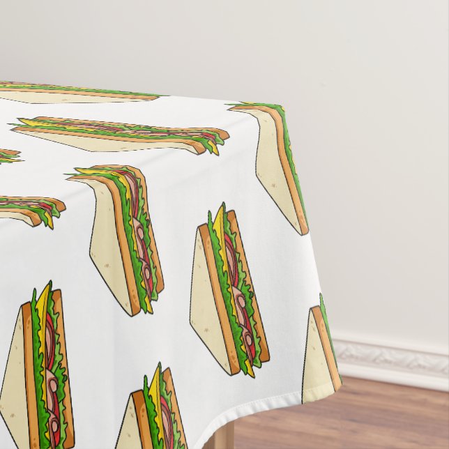 Toalha De Mesa Imagem de desenhos em Sandwich (Posição Original)