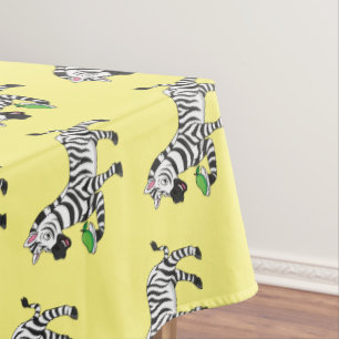 Toalha De Mesa Imagem engraçada de desenho animado zebra