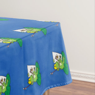Toalha De Mesa Imagem engraçada e engraçada do desenho do sapo ve