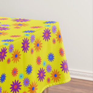 Toalha De Mesa Impressão Amarelo de Frota do Jardim do Funky Ret