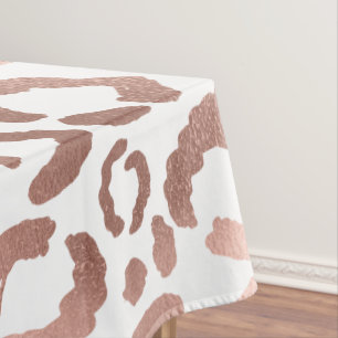 Toalha De Mesa Impressão Animal Leopard Cheetah, Rosa Chic