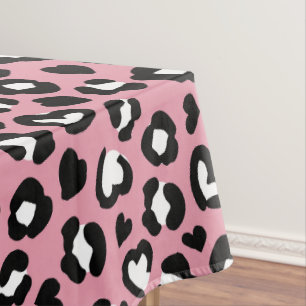 Toalha De Mesa Impressão Animal, Leopardo Rosa, Manchas de Chita,