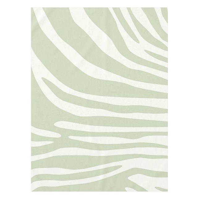 Toalha De Mesa Impressão branco e verde-zebra (Frente)
