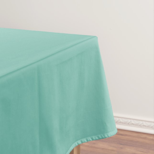 Toalha De Mesa Impressão de Cor Sólida Verde Aqua em Cascata (Posição Original)