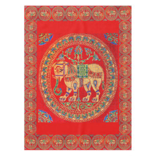 Toalha De Mesa impressão de elefantes da Índia Oriental