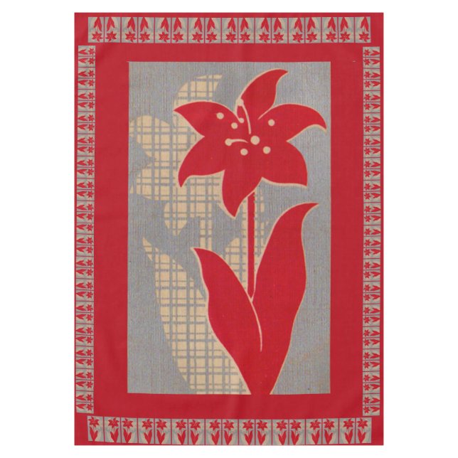 Toalha De Mesa impressão de flor e de flor de sombra (Frente)