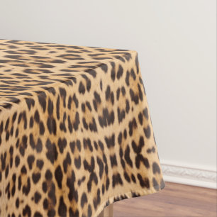 Toalha De Mesa impressão de leopardo selvagem elegante e moderna