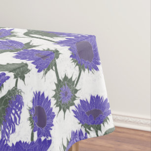 Toalha De Mesa Impressão de madeira Roxo de girassol