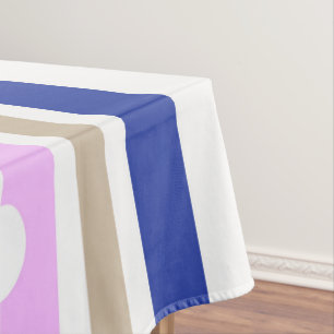 Toalha De Mesa Impressão de Padrão de Escala Azul Branco-Cor-de