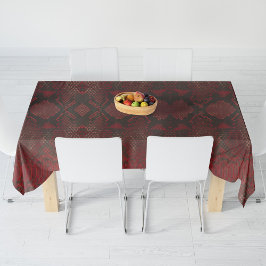 Toalha De Mesa Impressão de Python Vermelho e Negro