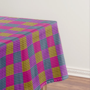 Toalha De Mesa Impressão De Tartan De Pluma De Açúcar,