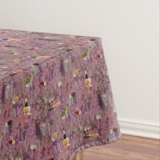 Toalha De Mesa Impressão de vinho e queijo
