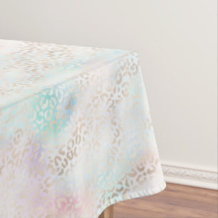 Toalha De Mesa Impressão do Leopardo Rosa Dourado de Aqua