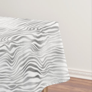 Toalha De Mesa Impressão em Zebra Branca de Prata