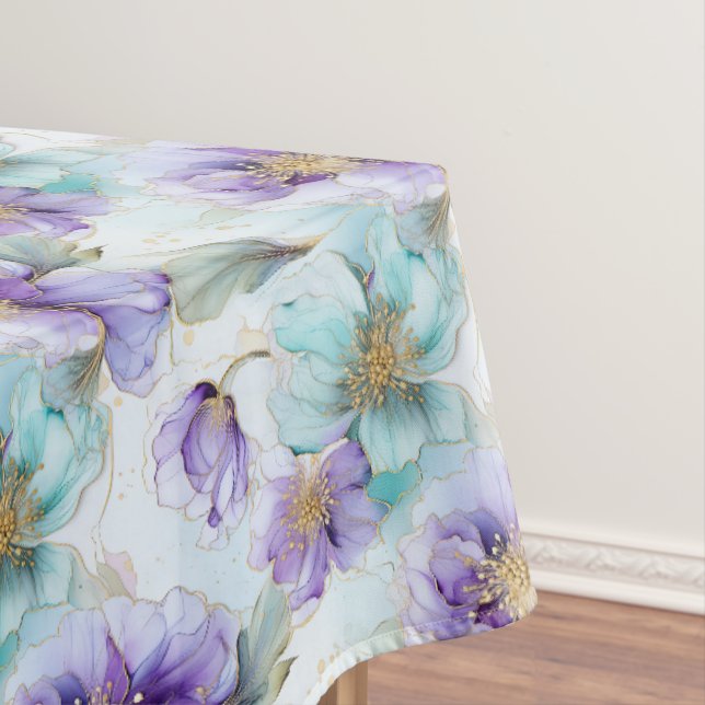 Toalha De Mesa Impressão Floral (Posição Original)