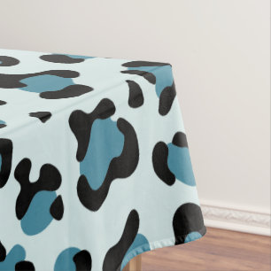 Toalha De Mesa Impressão Leopardo, Manchas Leopardo, Leopardo Azu