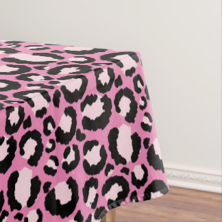Toalha De Mesa Impressão Leopardo Rosa