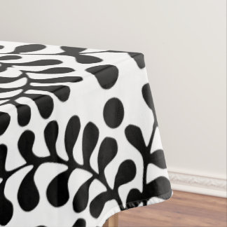 Toalha De Mesa Impressão Preto e Branco Bem Florido