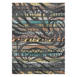 Toalha De Mesa Impressão Tribal African Pattern Zebra