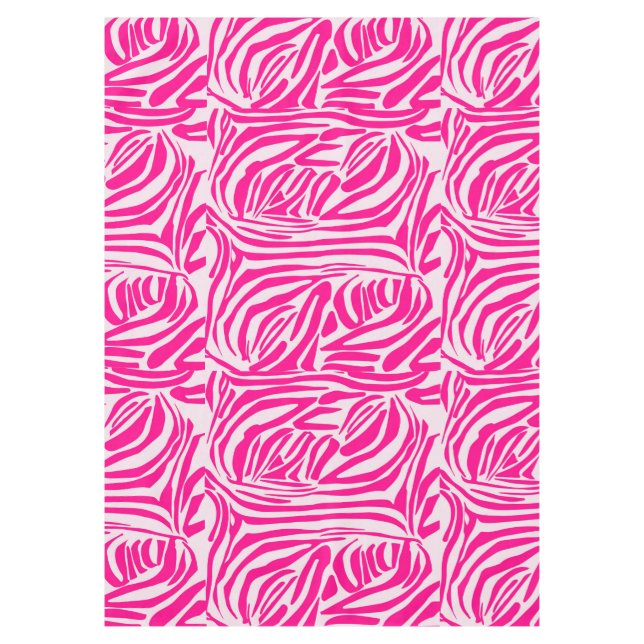 Toalha De Mesa Impressão zebra rosa (Frente)