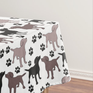 Toalha De Mesa Impressões bonitos do cão e da pata