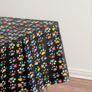 Toalha De Mesa Impressões coloridas da pata