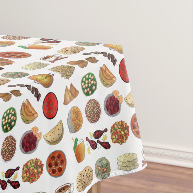 Toalha De Mesa Índia - Comidas e cozinha do restaurante indiano (Posição Original)