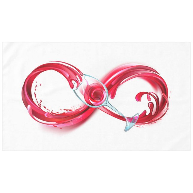 Toalha De Mesa Infinity with Red Wine (Frente (Horizontal))