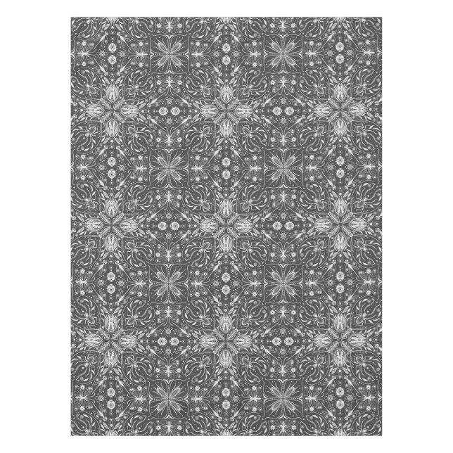 Toalha De Mesa Insetos, esbranquiçado a preto (Frente)