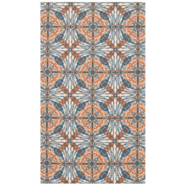 Toalha De Mesa Inspirado turco: Marinho texturizado e Terracotta