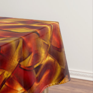 Toalha De Mesa Interconexão de gravatas de laranja queimadas, efe