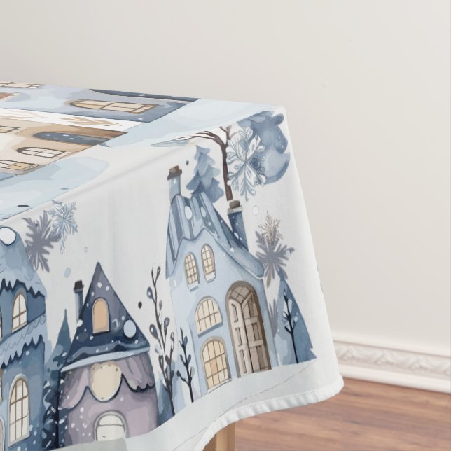 Toalha De Mesa Inverno Onederland Casas de Natal Aniversário (Posição Original)