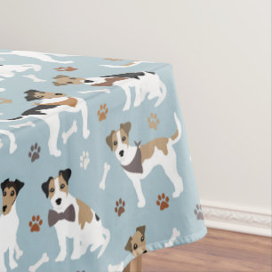 Toalha De Mesa Jack Russell Terrier Paws e Ossos