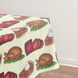 Toalha De Mesa Janto de Ação de Graças da Turquia Cranberry Pumpk