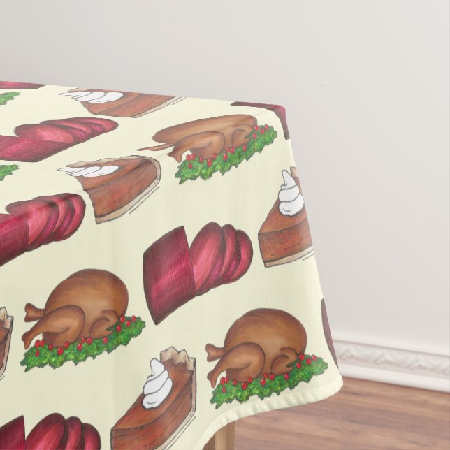 Toalha De Mesa Janto de Ação de Graças da Turquia Cranberry Pumpk (Posição Original)