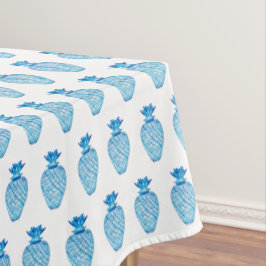 Toalha De Mesa Jar de Ginger Azul e Branco