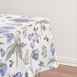 Toalha De Mesa Jardim bonito de Flores Violetas Pastel