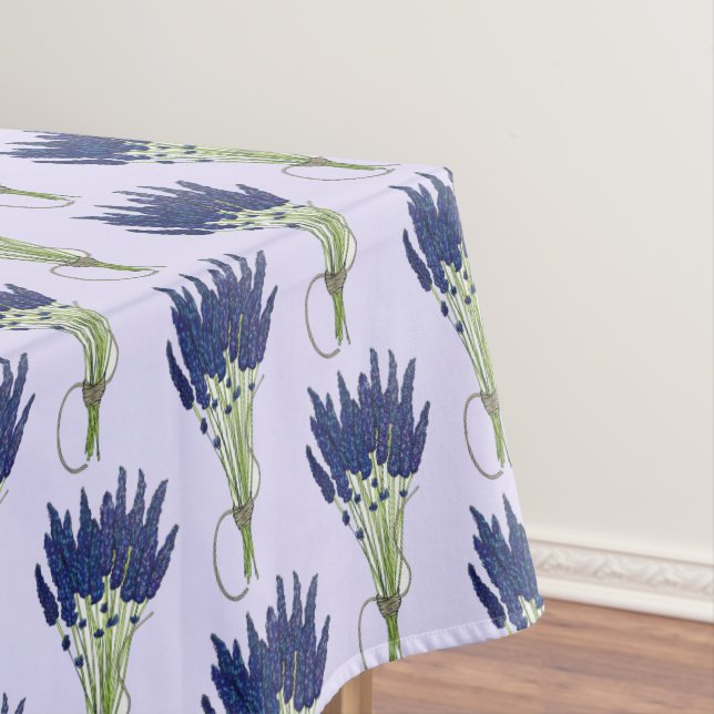 Toalha De Mesa Jardim de Flor Roxo do Coelho de Lavanda Lavandula (Posição Original)