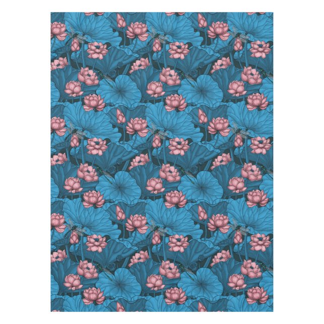 Toalha De Mesa Jardim de lótus noturno (Frente)